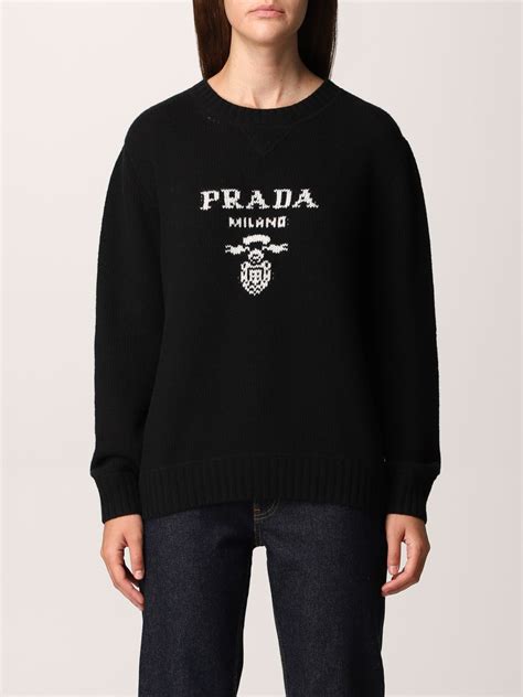 prada logo sweater|prada sweater women.